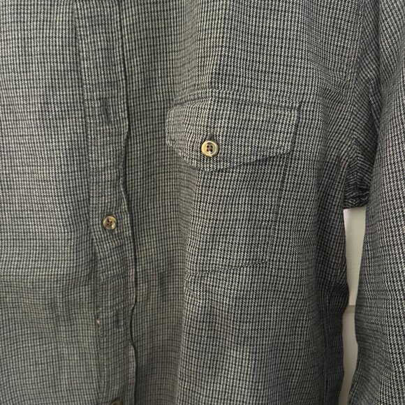 Mens long sleeved rushed twill shirt - Picture 3 of 8